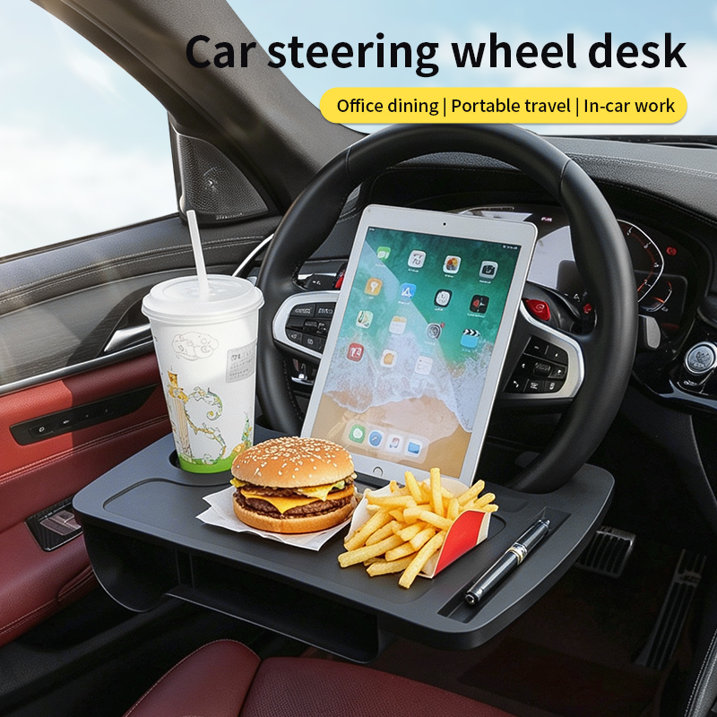 Laptop Accessory - Meja Nampan Setir Mobil 2-IN-1, Meja