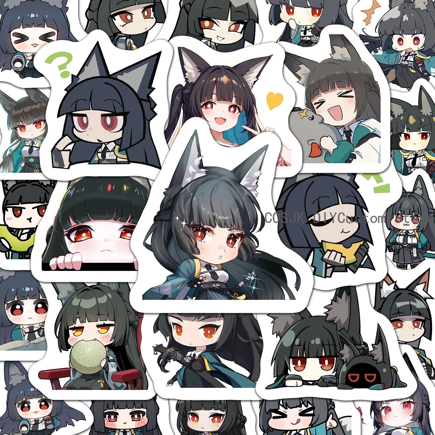 Laptop Accessory - 60 Buah Stiker Anime Versi Q