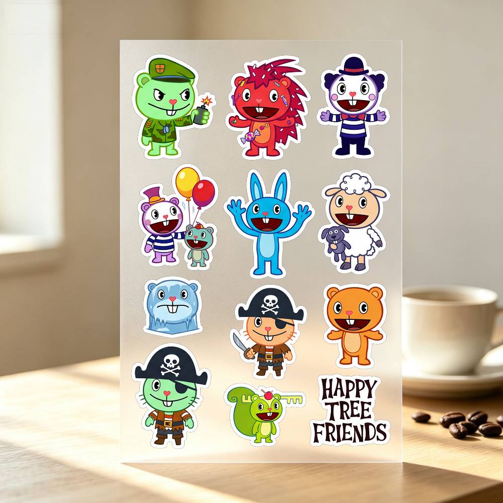 Stiker Happy T-ree F-rien-ds u - Laptop Accessories Wallpaper ulasan dan harga