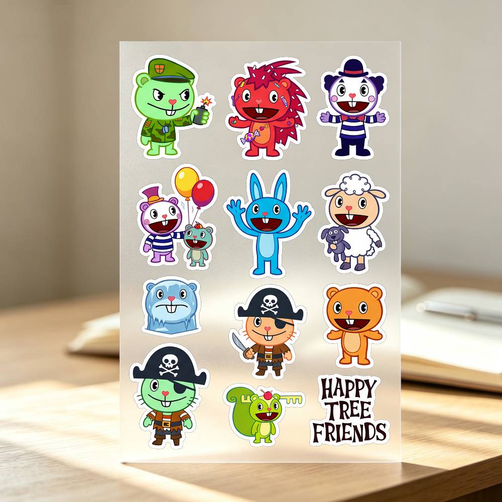 Stiker Happy T-ree F-rien-ds u - Laptop Accessories Wallpaper ulasan dan harga