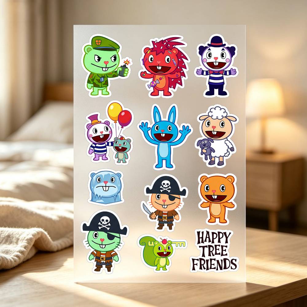 Stiker Happy T-ree F-rien-ds u - Laptop Accessories Wallpaper ulasan dan harga
