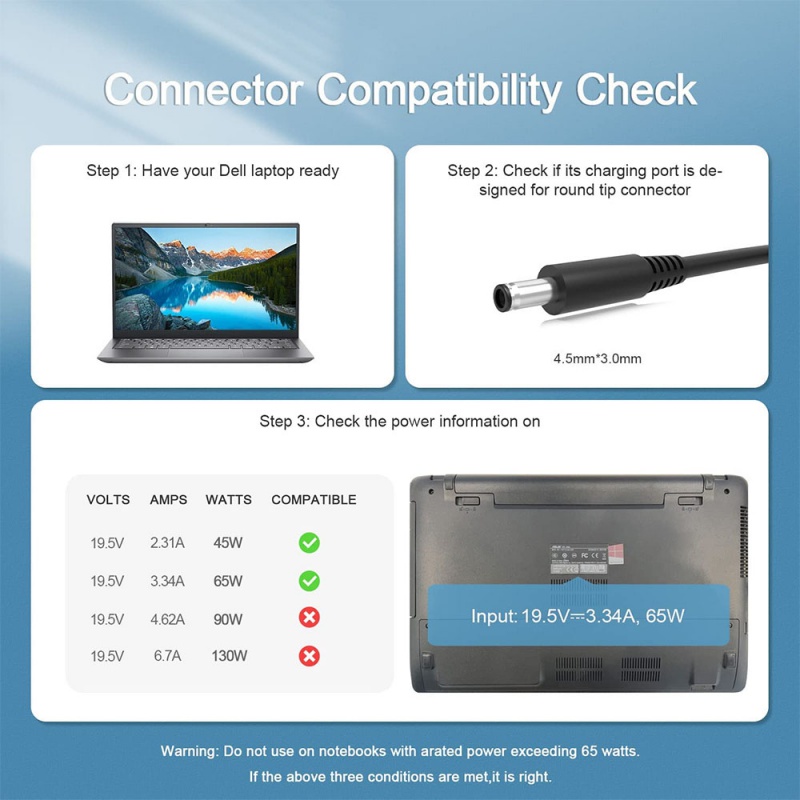 Pengisi daya Laptop adaptor 65 - Laptop Accessories Dell ulasan dan harga