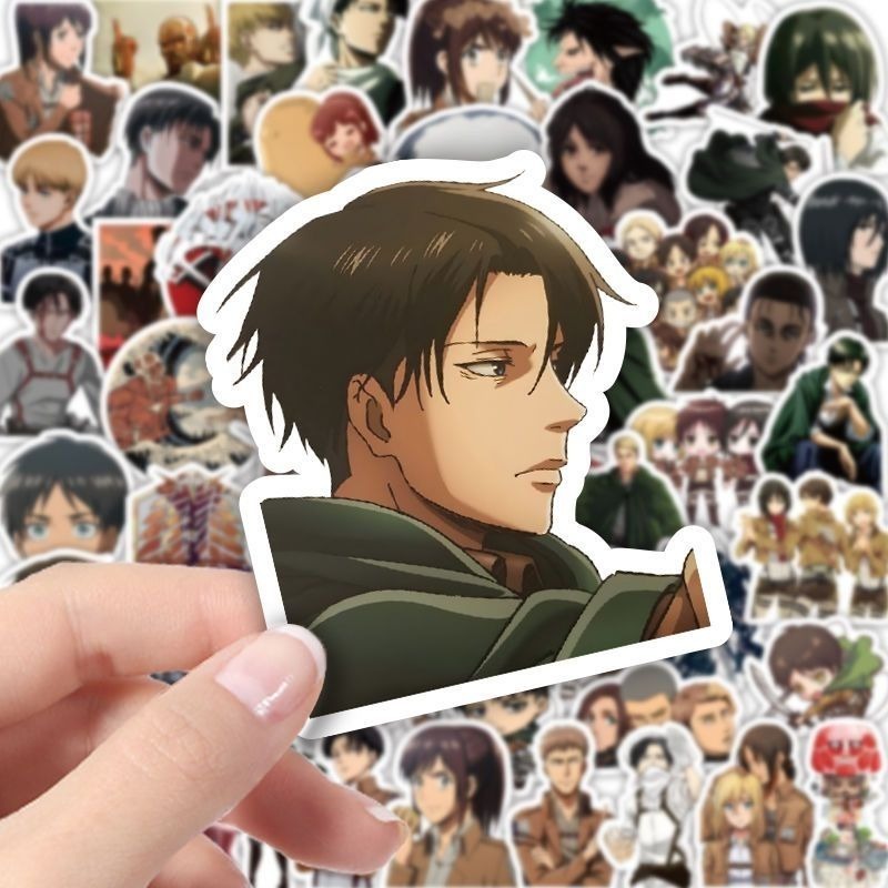 60 Buah Stiker Anime Attack On - Laptop Accessories Diy ulasan dan harga
